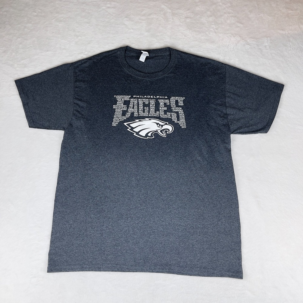 Philadelphia Eagles Shirt Mens L Gray Heathered Short Sleeve NFL Football Sports